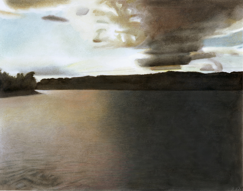 Le lac Wononscopomuc - Aquarelle, 2005